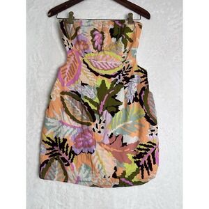 Sky To Moon Womens Dress Cut Out Back Floral Size Medium Multicolored